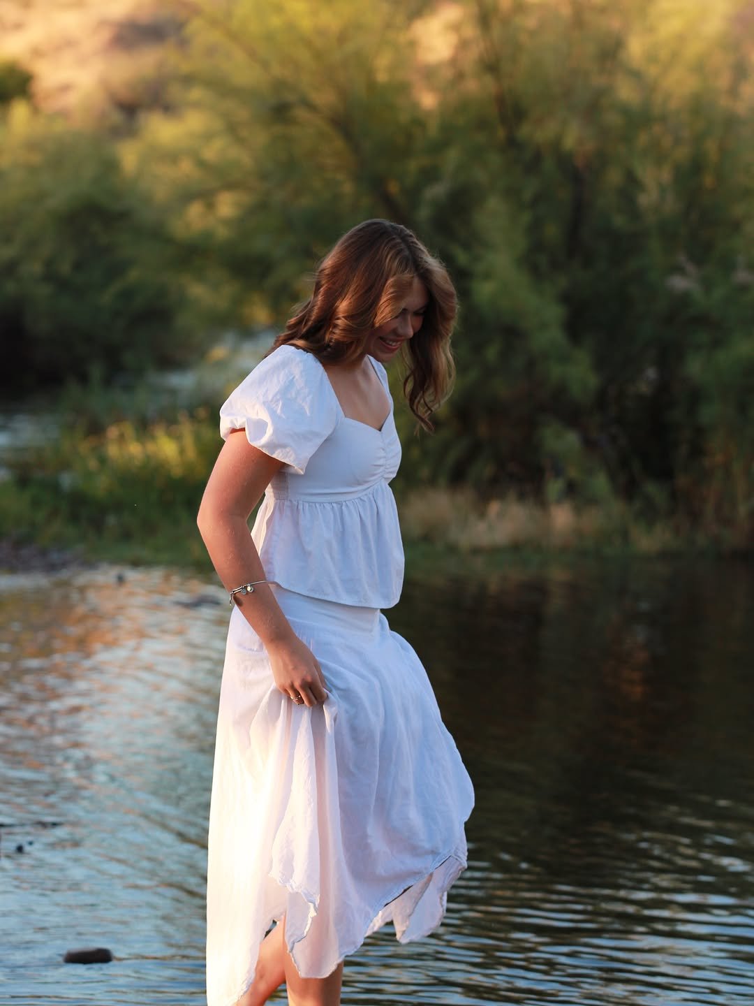 Creative portrait session by the water